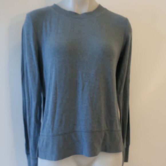 Womens Alo Yoga Blue High Low Pullover Sweatshirt Top S - Picture 3 of 13